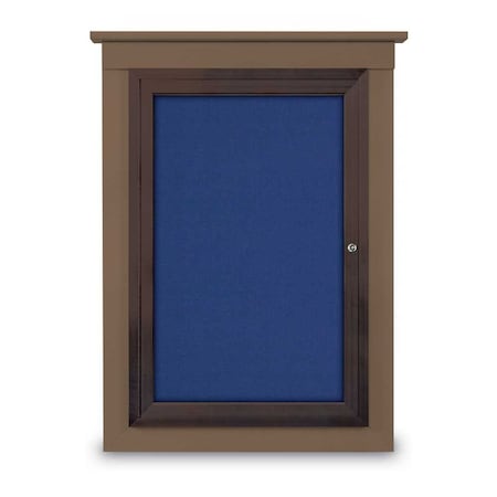 United Visual Products Single Door Enclosed Cathedral Letterboa UV1300CD-BRONZE-GREEN